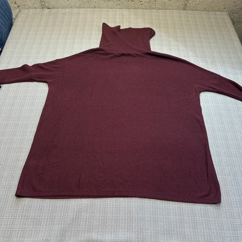 New Smartwool Edgewood Poncho Sweater Womens Small Black Cherry Cowl Neck - Picture 5 of 10